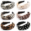TOBATOBA Pearl and Leopard Print Headbands Cute Beaded Wide Knot Hair Accessories for Women and Girls