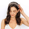 milylove Rhinestone Crystal Diamond Headbands for Women Fashionable Handmade Wide Hair Hoops Beaded Bling HairBand Hair