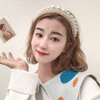 Vpang Velvet Braided Pearl Padded Headband Velvet Headband Elegant Big Pearl Headband Vintage Hairband Headpiece Hair Ho