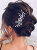 JAKAWIN Crystal Bride Wedding Hair Comb Silver Bridal Headpiece Rhinestone Hair Piece Accessories for Women HC113 Silver