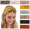 Turban Headbands for Women Boho Wide Twist Head Bands for Short Hair Non Slip Thick Head Band Headwraps Solid Color