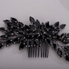 Chargances Bridal Black Crystal Hair Comb Gothic Black Wedding Hair Vine Side Comb Rhinestone Hair Accessory Wedding Hea