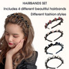 KKSS 4 Pcs Headband With Clips Accesorios Para El Cabello Clip Headbands for Girl head Bands for Womens Hair Braided Hea