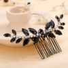 Xerling Brides Wedding Hair Comb Handmade Green Rhinestone Crystal Hair Side Comb Bridal Hair Pieces Boho Headpiece Hair