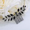 Xerling Brides Wedding Hair Comb Handmade Green Rhinestone Crystal Hair Side Comb Bridal Hair Pieces Boho Headpiece Hair