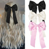 Bmobuo Hair Clip Hair Bows for Women Soft Satin Ribbons Clips with Coquette Bows Balletcore Aesthetics Blue Black White