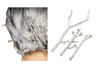 Set of 3 Vintage Tree Branch Hair Clip Barrette Women Lady Hair Pin Head Dress DIY Hair Accessories Silver