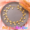 Unicra Gold Leaf Hair Vine Greek Goddess Hair Accessories Wedding Headpiece for Bride and Women 157 Inches Gold