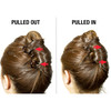 Camila Paris AD823 French Twist Stick Hair Fork 2 Small Wavy U Shaped Hair Pin Clip for Spiral Updo Bun Tortoise Shell F