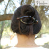 Parcelona French Wide Beak Celluloid Tortoise Shell Girls Side Slidein Barrette Clip Strong Hold No Slip Grip Claw Hair