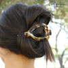 Parcelona French Wide Beak Celluloid Large Side Slide Hair Clips Volume Strong Hold No Slip Grip Girls Hair Claw Clips f