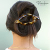 Parcelona French Wide Beak Celluloid Large Side Slide Hair Clips Volume Strong Hold No Slip Grip Girls Hair Claw Clips f