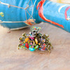 Numblartd Vintage Chic Rose Flower Crystal Rhinestone Imitation Turquoise Fancy Hair Claw Jaw Clips Pins Women Retro All