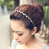 Numblartd 5 Pcs Leopard Print Wrapping Toothed Wavy Headband Zigzag Comb Hair Band Women Fashion Hair Hoop Hairband Hair
