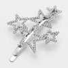 2Pcs Woman Silver Star Shape Shining Rhinestone Crystal Hairpin Hair Clip Metal Alloy Barrettes Hair Accessories for Par