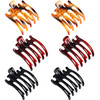 6 Pieces Plastic Nonslip Hair Claw Clips Glossy Prongs Claw Hair Clips Hairpin Clamp with Inner Teeth for Women 3 Classi