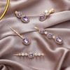 Uonlytech Rhinestone Hair Clips 5Pcs Fashionable Hair Fixing Clips Elegant Accessories for Women Girls Daily Party Styli