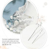 Gorais Butterflies Bride Wedding Hair Pins Silver Pearl Bridal Hair Pieces Crystal Hair Decoration Leaf Hair Accessories