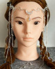MRKARL Headpiece with Long Tassel Head Chain Silver Hair Chain Fairy Hair Accessories for Girl Women