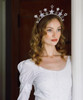 GLBCC Rhinestone Star Headband for Women Sparkle Star Tiara Crown Hairband Silver Wedding New Year