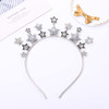 GLBCC Rhinestone Star Headband for Women Sparkle Star Tiara Crown Hairband Silver Wedding New Year