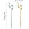 Jaczora 6 PCS Metal Hair Sticks Sword Hair Sticks Vintage Hair Pins Chinese Women Hair Chopsticks Pins Retro Vintage Dec