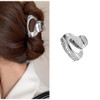 Iaceble Metal Silver Minimalist Geometric Alloy Hair Clip NonSlip Barrette Polished Decorative Hair Accessories for Wome