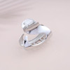 Iaceble Metal Silver Minimalist Geometric Alloy Hair Clip NonSlip Barrette Polished Decorative Hair Accessories for Wome