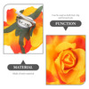 FRCOLOR Large Simulated Rose Flower Hair Clip and Brooch Pin for Women 2in1 Floral Hair Accessory Elegant Orange Hairpin