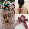 6Pcs Hair Scrunchies Bowknot Velvet Elastics Hair Bands Scrunchy Hair Rope Ties Hair Bow Ponytail Holder Accessories for