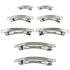 AUEAR French Barrette Iron Rectangle Hair Clips for DIY Clip Craft Bows 120 Pack 4 sizes