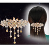 E EMZHOLE Luxury Hair Barrettes Flower Tassel Design Spring Clip Rhinestone Hairpin Crystal Hair Clip Hair Accessories f
