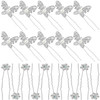 OIIKI 20 PCS Wedding Bridal Hair Pins Pearl Butterfly U Shape Hair Clips Rhinestones Flower Hair Pins Decorative Hair Ac