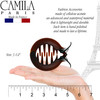 Camila Paris CP1362 French Hair Clip for Women Girls Round Fish Hair Claw Clips Ponytail Holder Fashion Durable and Styl