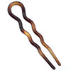 Camila Paris AD824 French Twist Stick Hair Fork 2 Medium Wavy U Shaped Hair Pin Clip for Spiral Updo and Bun Tortoise Sh