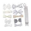 BonnyGirl Boutique Baby Girls Toddler Hair Bow Clips Barrettes with Hair Bows Holder White