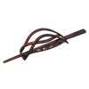 Parcelona French Twist Tortoise Shell Brown Chignon Ponytail Holder Hair Slider Pin Thru Hair Barrette with Stick For Wo