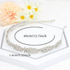 Oriamour Flower Design Rhinestone Crystal Wedding Headband Bridal Headpieces Simple Design Bridal Headband Silver