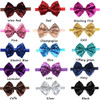 CLLOT 15pcs Baby Girl Headbands Sparkly Glitter Sequins 4 Big Hair Bows Ribbon Soft Stretchy Hair Bands for Infant Newbo