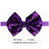 CLLOT 15pcs Baby Girl Headbands Sparkly Glitter Sequins 4 Big Hair Bows Ribbon Soft Stretchy Hair Bands for Infant Newbo
