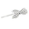 Rosemarie Collections Womens Faux Pearl And Crystal Ribbon Bobby Pin Hair Barrette 25 Silver Tone