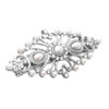 Rosemarie Collections Womens Stunning Antique Style Headpiece Glass Crystal and Simulated Pearl Hair Clip Barrette 225 S