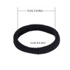 Senkary 50 Pieces Black Large Hair Ties Extra Thick Elastic Hair Bands Seamless Ponytail Holders for Thick Heavy and Cur