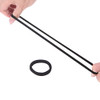 Senkary 50 Pieces Black Large Hair Ties Extra Thick Elastic Hair Bands Seamless Ponytail Holders for Thick Heavy and Cur