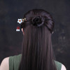 Chinese Classical Hairpin Pearl Shell Flower Headdress Hair Chopsticks for Women Wooden 708 Hair Sticks for Buns with gi