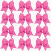 DEEKA 12PCS 8 Two Toned Large Cheer Hair Bows Ponytail Holder Handmade for Teen Girls Softball Cheerleader SportsRedBlac