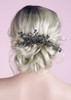 Anglacesmade Bridal Black Hair Comb Crystal Hair Crown Black Beaded Prom Party Festival Wedding Hair Accessories for Wom