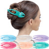 RC ROCHE 6 Pcs Flat Hair Clips Big Claw for Thick Hair French Duckbill Women No Slip Side Slide Curved Alligator Concord