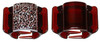 Linziclip Hair Jawclip Midi Brown Leopard Print Tortoiseshell Bundle 2Pack