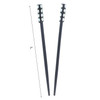 2 Sets of Two Wooden Hair Sticks With Gem Top for WomenBlack
